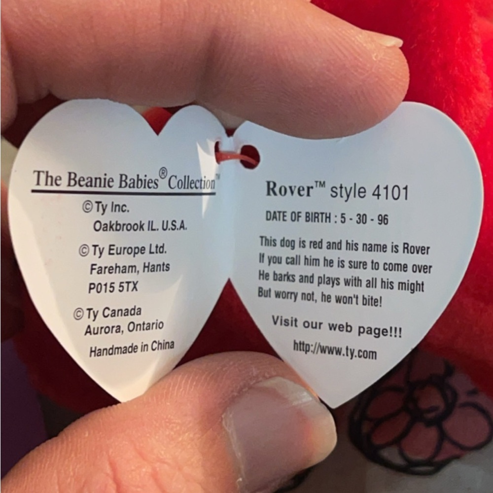 ‘96 - Ty Rover Beanie Baby & Jingle Baby - Picture 7 of 14